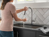 9182T-AR-PR-DST Emmeline Single Handle Pull Down Kitchen Faucet with Touch2O Technology, Lumicoat Arctic Stainless