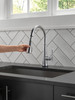 9182T-AR-PR-DST Emmeline Single Handle Pull Down Kitchen Faucet with Touch2O Technology, Lumicoat Arctic Stainless