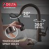 Delta 9113TV-RB-DST Essa VoiceIQ Single Handle Pull Down Faucet with Touch2O Technology, Venetian Bronze