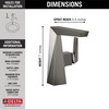 643-KS-PR-DST Trillian Single Handle Mid-Height Bathroom Faucet, Lumicoat Black Stainless