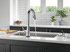 9191T-PR-DST Monrovia Single Handle Pull Down Kitchen Faucet with Touch2O Technology, Lumicoat Chrome
