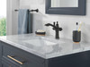 856-BL-DST Dorval Two Handle Single Hole Monoblock Bathroom Faucet, Matte Black