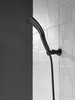 55421-BL Universal Showering Components Single-Setting H2Okinetic Wall Mount Hand Shower, Matte Black