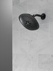 52686-BL Universal Showering Components H2Okinetic R 3-Setting Raincan Shower Head, Matte Black