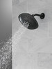 52686-BL Universal Showering Components H2Okinetic R 3-Setting Raincan Shower Head, Matte Black