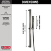 51567-KS-PR Universal Showering Components H2Okinetic Single-Setting Slide Bar Hand Shower, Lumicoat Black Stainless