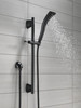 51579-BL Universal Showering Components Single-Setting H2Okinetic Slide Bar Hand Shower, Matte Black