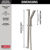 51799-SS-PR Universal Showering Components H2Okinetic 3-Setting Slide Bar Hand Shower, Lumicoat Stainless