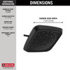 52460-BL Universal Showering Components H2Okinetic 4-Setting Shower Head with UltraSoak, Matte Black