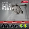 52460-KS-PR Universal Showering Components H2Okinetic 4-Setting Shower Head with UltraSoak, Lumicoat Black Stainless