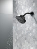 52663-BL Universal Showering Components 5-Setting H2Okinetic Shower Head, Matte Black