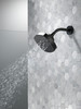 52663-BL Universal Showering Components 5-Setting H2Okinetic Shower Head, Matte Black
