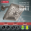 52684-SS-PR Universal Showering Components H2Okinetic 3-Setting Raincan Shower Head, Lumicoat Stainless