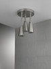 57140-SS25-L Universal Showering Components H2Okinetic Pendant Raincan Shower Head with LED Light, Stainless