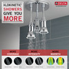 57190-25-L Universal Showering Components H2Okinetic Pendant Raincan Shower Head with LED Light, Chrome