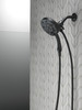 58472-BL Universal Showering Components H2Okinetic In2ition 4-Setting Two-in-One Shower, Matte Black