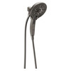 58620-KS-PR25-PK Universal Showering Components H2Okinetic In2ition 5-Setting Two-In-One Shower, Lumicoat Black Stainless