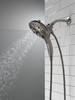 58620-KS-PR25-PK Universal Showering Components H2Okinetic In2ition 5-Setting Two-In-One Shower, Lumicoat Black Stainless