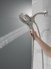 58620-SS-PR-PK Universal Showering Components H2Okinetic In2ition 5-Setting Two-In-One Shower, Lumicoat Stainless