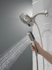 58620-SS-PR-PK Universal Showering Components H2Okinetic In2ition 5-Setting Two-In-One Shower, Lumicoat Stainless