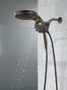 58680-RB25 Universal Showering Components HydroRain H2Okinetic 5-Setting Two-in-One Shower Head, Venetian Bronze