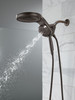 58680-RB25 Universal Showering Components HydroRain H2Okinetic 5-Setting Two-in-One Shower Head, Venetian Bronze