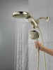 58680-PN-PR Universal Showering Components HydroRain H2Okinetic 5-Setting Two-In-One Shower Head, Lumicoat Polished Nickel