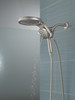 58680-SS-PR Universal Showering Components HydroRain H2Okinetic 5-Setting Two-in-One Shower Head, Lumicoat Stainless
