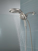 58680-SS-PR Universal Showering Components HydroRain H2Okinetic 5-Setting Two-in-One Shower Head, Lumicoat Stainless