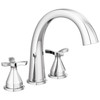 T27776 Stryke Delta Stryke Three Hole Roman Tub Trim, Chrome