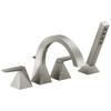 T4746-SS-PR Trillian Delta Trillian Two-Handle Roman Tub Trim with Hand Shower, Lumicoat Stainless