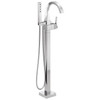 T4746-PR-FL Trillian Delta Trillian Single Handle Floor Mount Tub Filler Trim, Lumicoat Chrome