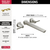 T5771-SS-PR-WL Galeon Delta Galeon Wall Mount Tub Filler, Lumicoat Stainless