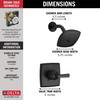 T14264-BL Ashlyn Monitor 14 Series Shower Trim, Matte Black
