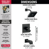 T17467-BL Ara Monitor 17 Series H2Okinetic Tub & Shower Trim, Matte Black