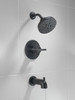144749-BL Nicoli Monitor 14 Series H2Okinetic Tub and Shower, Matte Black