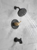 144749-GZ Nicoli Monitor 14 Series Tub and Shower, Matte Black Champagne Bronze