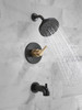 144749-GZ Nicoli Monitor 14 Series Tub and Shower, Matte Black Champagne Bronze