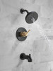 144749-GZ Nicoli Monitor 14 Series Tub and Shower, Matte Black Champagne Bronze