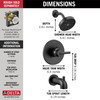 T14459-BL Trinsic Monitor 14 Series Tub & Shower Trim, Matte Black