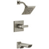 T14499-SS-PR Pivotal Monitor 14 Series H2Okinetic Tub and Shower Trim, Lumicoat Stainless