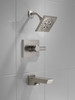 T14499-SS-PR Pivotal Monitor 14 Series H2Okinetic Tub and Shower Trim, Lumicoat Stainless