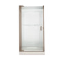 65.56" Tall Frameless, Pivot, Clear Glass Shower Door with "D" Handle for 35.19" to 36.06" Width Openings in Brushed Nickel