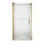 65.56" Tall Frameless, Pivot, Clear Glass Shower Door with "D" Handle for 35.19" to 36.06" Width Openings in Gold