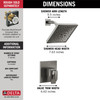 T17243-KS-PR Trillian 17 Series H2Okinetic Shower Only Trim, Lumicoat Black Stainless