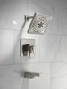 T17443-SS-PR Trillian 17 Series H2Okinetic Tub Shower Trim, Lumicoat Stainless