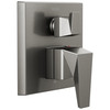 T24843-KS-PR Trillian Two-Handle Monitor 14 Series Valve Trim with 3-Setting Diverter, Lumicoat Black Stainless