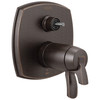 T27T876-RBLHP Stryke 17 Thermostatic Integrated Diverter Trim with Three Function Diverter Less Diverter Handle, Venetian Bronze