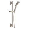 51579-SS Universal Showering Components H2Okinetic Single-Setting Slide Bar Hand Shower, Stainless