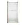 65.56" Tall Frameless, Pivot, Clear Glass Shower Door with "D" Handle for 31.06" to 31.94" Width Openings in Brushed Nickel